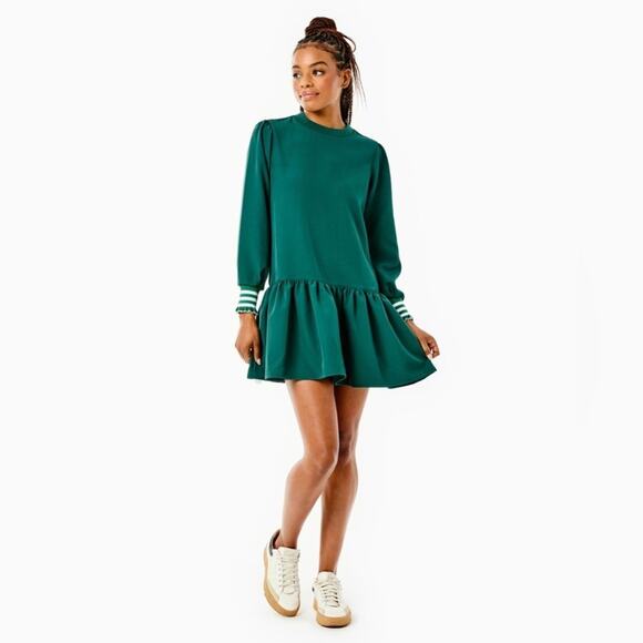 Addison Bay Active Crepe Vine Dress in Ivy Size M - Picture 1 of 7